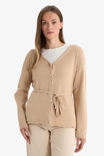 Regular Fit V-Neck Knitwear Cardigan G3047Ax25Au