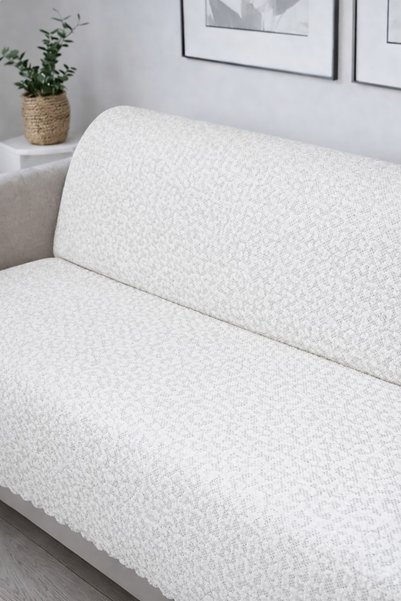 Lena Embossed Soft-Textured Non-Slip Stretchy Sofa Cover Multi-Purpose Sofa Throw (165X205 cm)