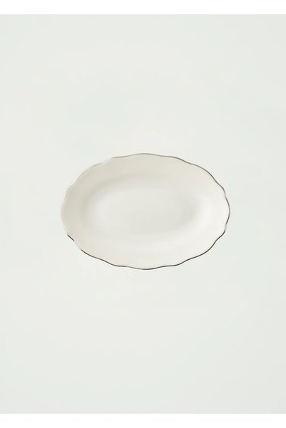 Victoria Porcelain Presentation Plate Silver (20 cm)