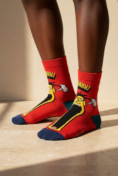 Unisex Pop Art Angry Socks