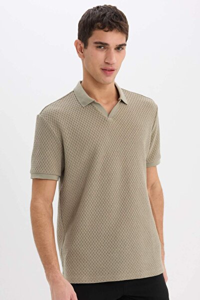 Regular Fit маица со поло јака и кратки ракави E1215AX25SM
