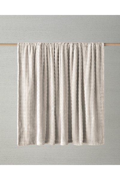 Glance Bubble Plush Single Blanket 150X200 cm Cream