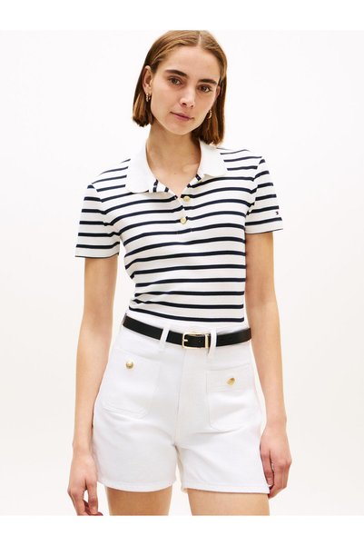Gold Button Slim Ss, 0Ba