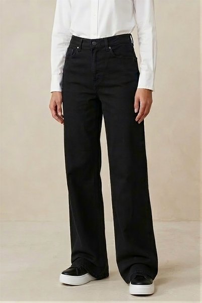 Black High Waist Palazzo Jeans