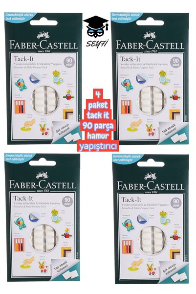4 Packs of Tack It 90 Pieces of Dough Adhesive