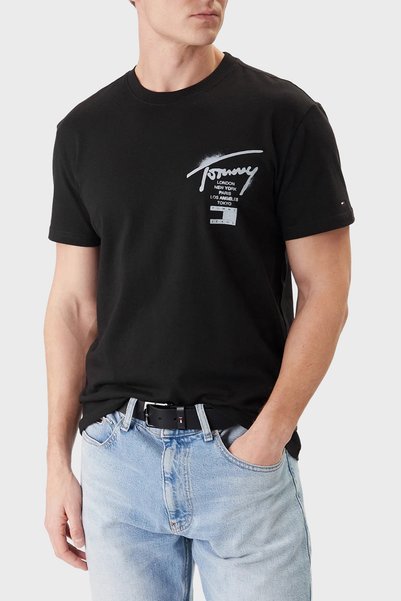 Back Printed Cotton Regular Fit Crew Neck t Shirt Men's t Shirt Dm0Dm22553 Bds