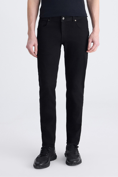 Super Slim Fit Black Denim Trousers