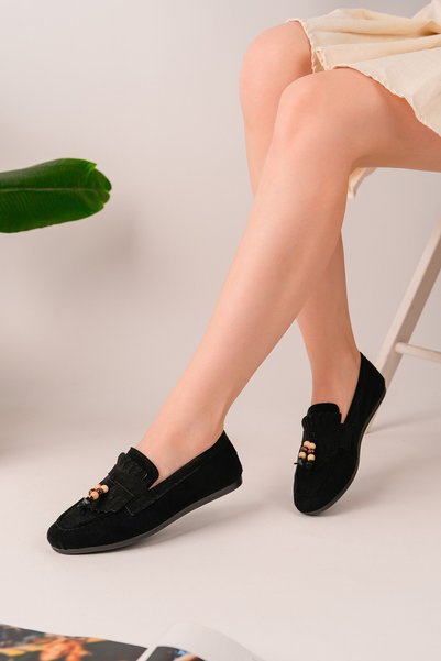 Fawn Colorful Beaded Detailed Women's Casual Loafers Shoes
