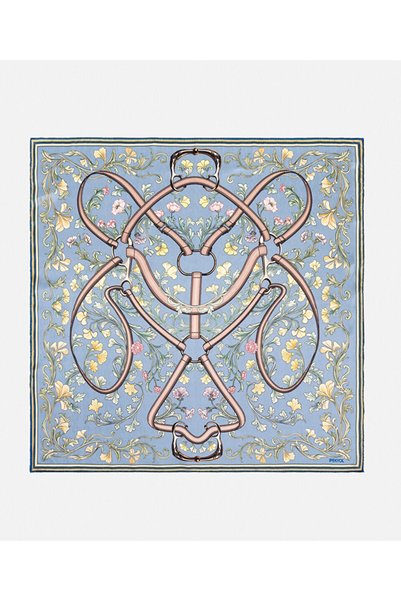 Floral printed silk scarf