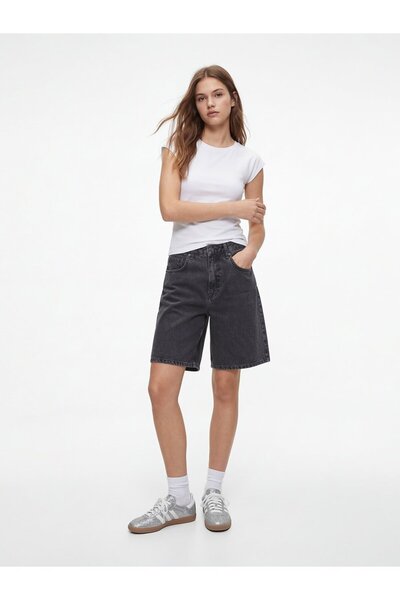 White T-Shirt with Moon Sleeve Detail Sitting on Top