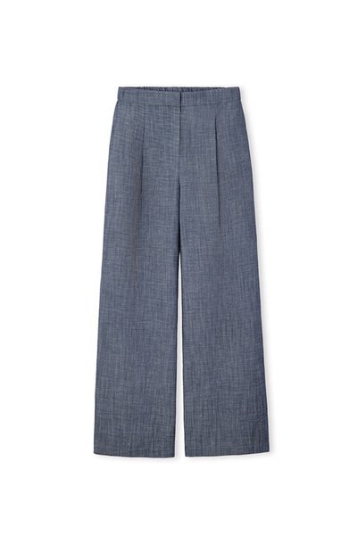 Denim Look Wide Leg Pants