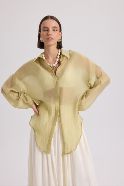 Lyra Oversized Green Shirt