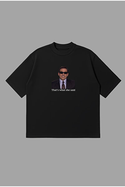 The Office Boxy Fit преголема унисекс маица 100% памук – маица со принт | Streetwear
