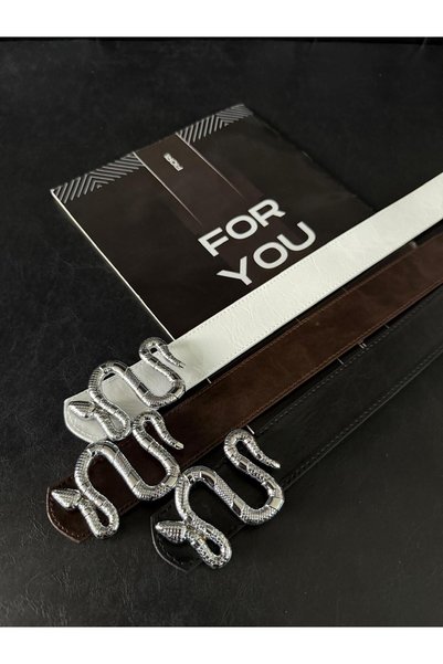 Women's Trouser Belt, Jacket Belt, Dress Belt, Shirt Belt with Snake Buckle