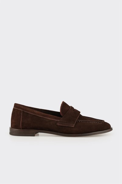 Brown Leather Women's Casual Shoes