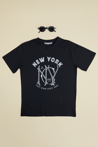 New York Summer Printed Boys' T-Shirt