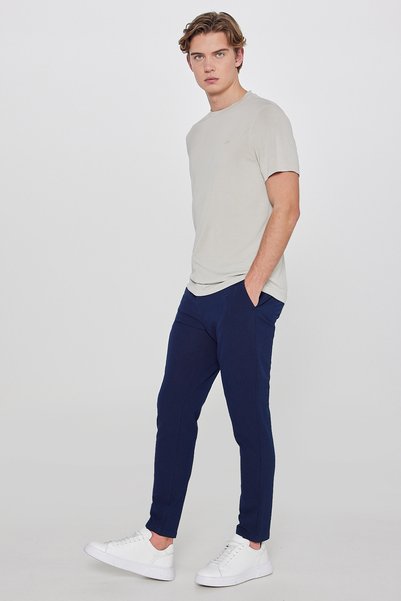 Slim Fit Slim Fit Regular Waist Pocketed Stretchy Jogger Pants Trousers