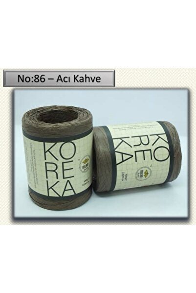 Koreka темно кафеав рафија конец за рачно плетење 100 gr. 220 mt.