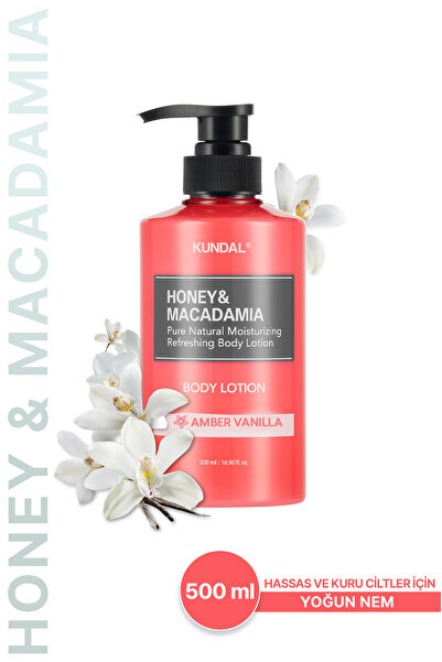 Хидратантен и хранлив лосион за тело Honey&Macadamia Pure Body Lotion 500ml(Amber Vanilla)