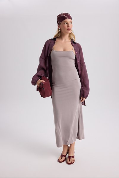 Ferry Lilac Basic Dress
