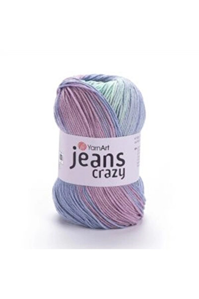 Jeans Crazy шарено предиво за рачно плетење 8203