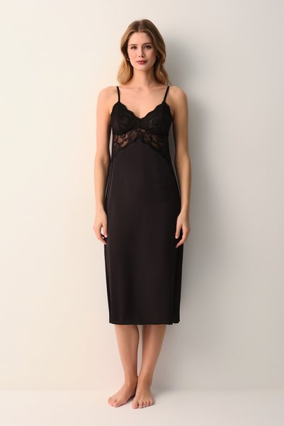 Vivienne Lace Piece Long Nightgown