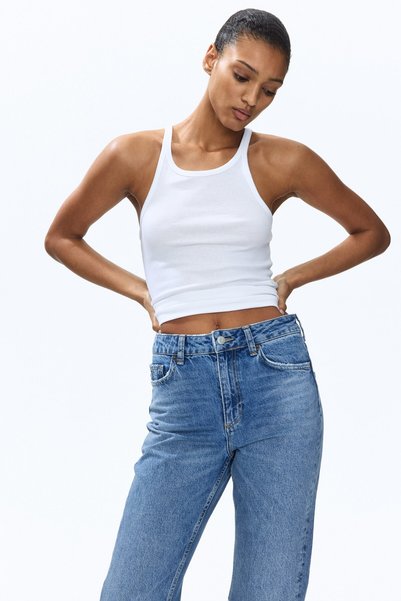 Mom High Waist Ankle Jeans