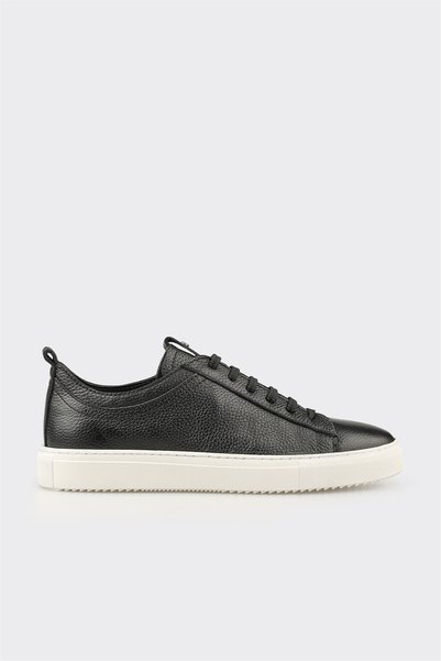Black Leather Men's Casual Shoes