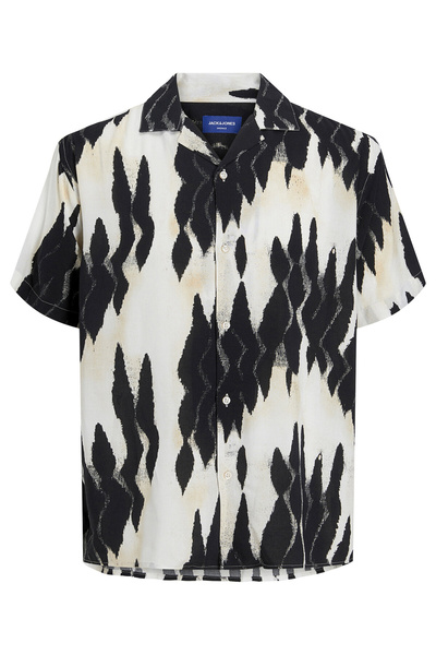 Relaxed Off-White Men's Shirt Jorluke Iko Resort Aop Shirt Ss