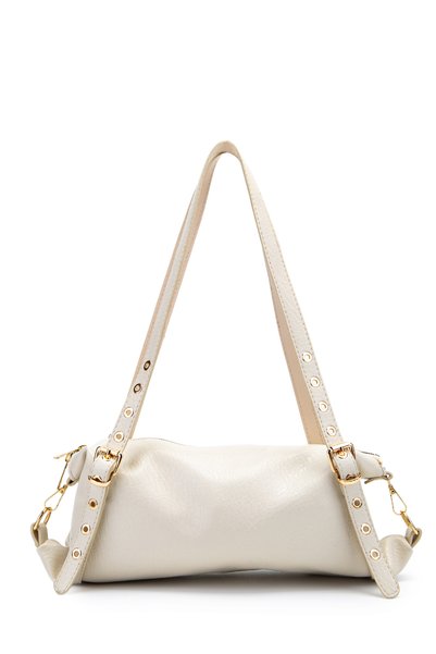 Zaral Women's Shoulder Bag with Belt Hanger Detail Cream