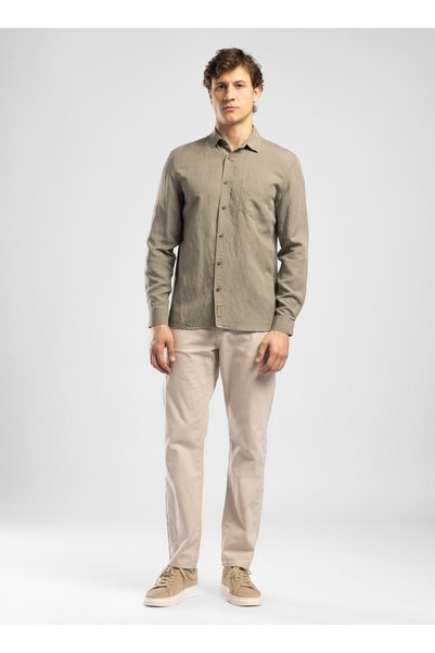 Beige Men's Straight Chino Trousers 262 Lcm 221002 Ricky Nd 1 Beige