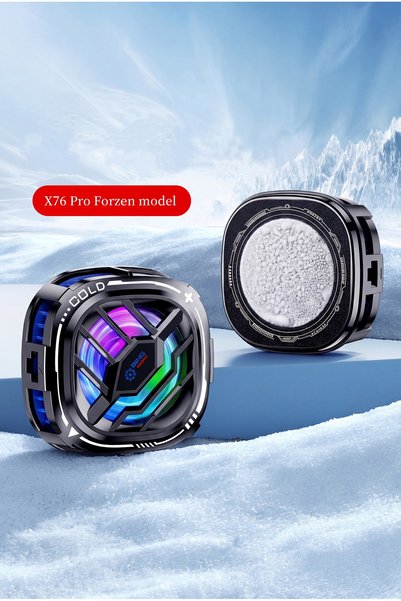 X76 Pro Magnetic and Clip-On Semiconductor Phone Cooler with Frosting Effect Rgb Pubg Gamer Radiator