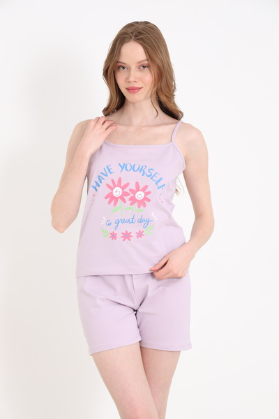 Lycra Cotton Women's Thin Strap Short Set