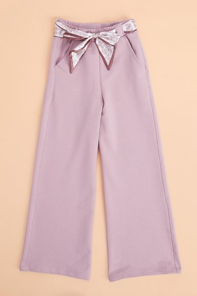 Elastic Waist Detailed Girls' Palazzo Trousers