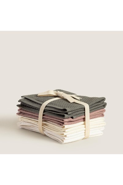Sobeska 100% Cotton 8-Piece Hand Towel Set 30X40 cm
