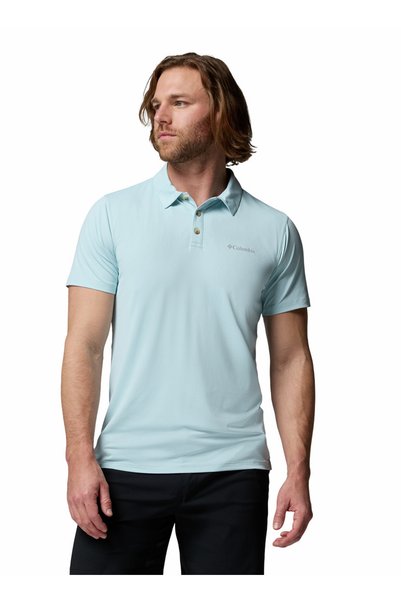 Am1495 Tech Trail Utility Polo Light Blue Regular Plain Men's Polo T-Shirt
