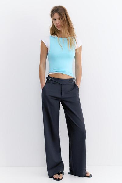 Barrel Pants with Buckle