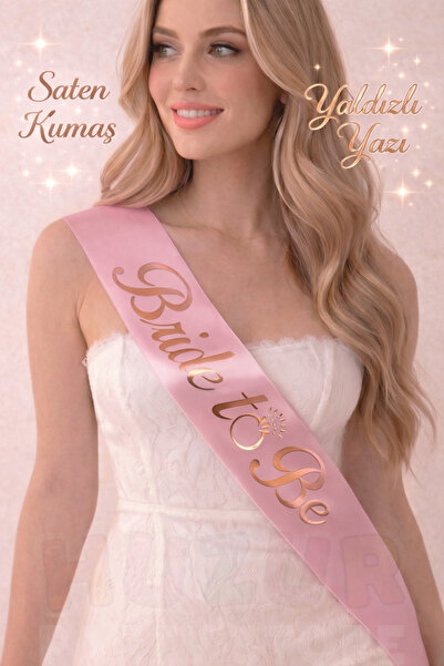 Bride To Be розова лента со златен сјај со детаљ на прстен концепт за моминска вечер