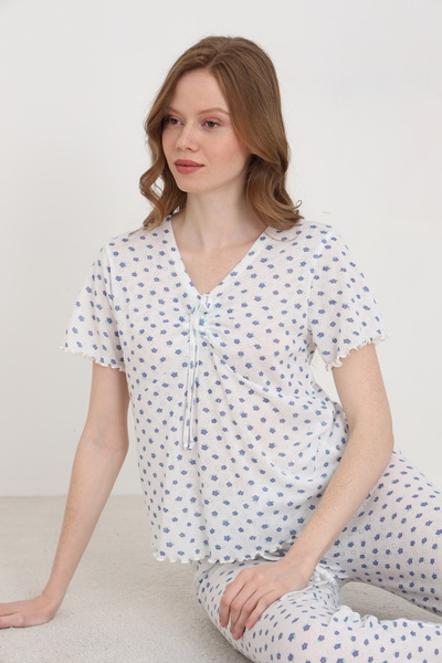 Jacquard Viscose Tie-Dye Women's Pajama Set