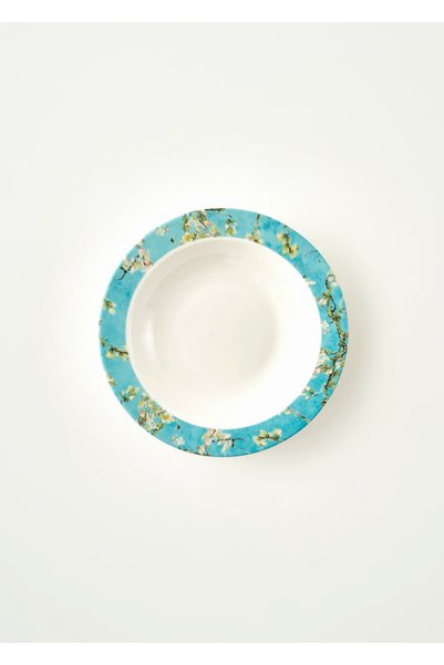 Van Gogh Almond Blossom Porcelain Deep Plate Turquoise (21 cm)