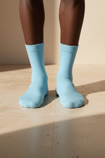 Men's Family Ankle Socks Light Blue