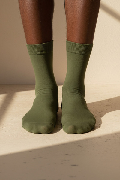 Men's family socket socks dark khaki