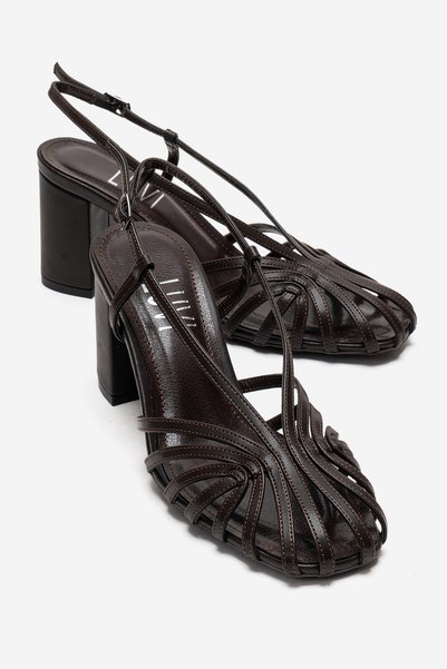 Wilda Brown Women's Thick Heeled Shoes