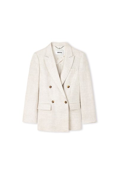 Padded linen blazer