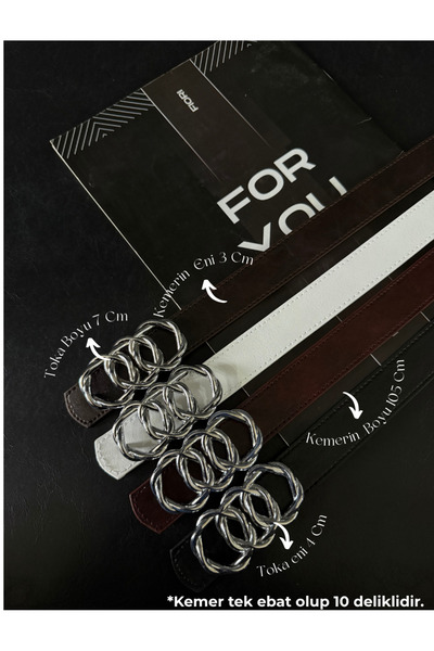 Women's Trouser Belt, Jacket Belt, Dress Belt, Shirt Belt with United Ring Buckle