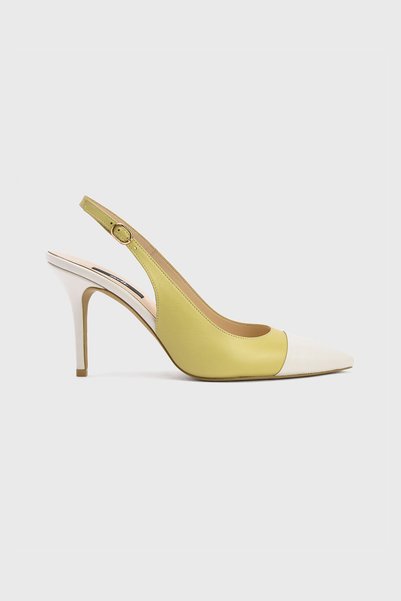 Leather Two-Color Shoes