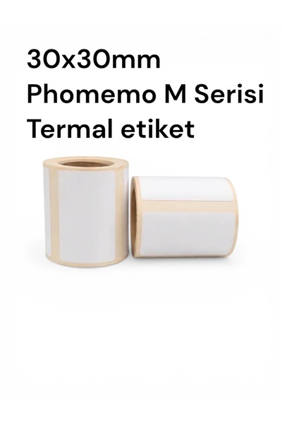 30x30 mm ламинирана термална етикета 200 парчиња - Компатибилна етикета за Phomemo M110-M108-M220-M221