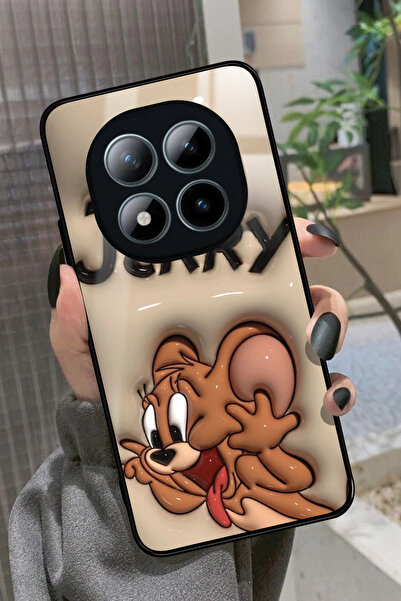 XlOAMI Note 15 Pro 4G компатибилна сјајна премиум футрола со дизајн на Tom And Jerry