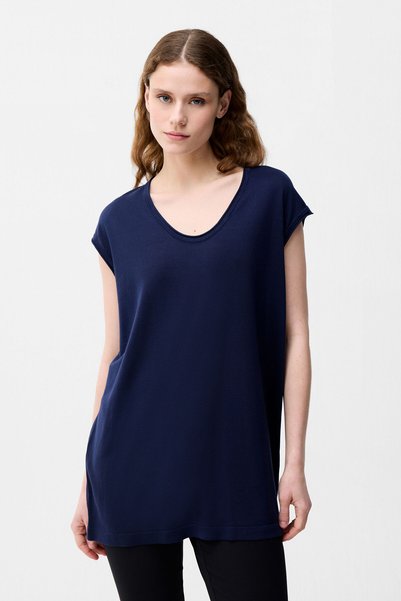 Short Sleeve Knitwear Blouse