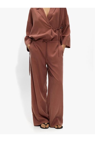 Women's Draped Trousers with Pockets